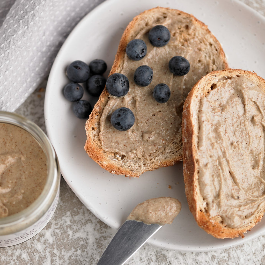 Macadamia Gold Artisan Spread with blueberries